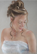 Portrait Creations is accepting commissions for paintings in pastel & oil. The artist earned awards & high marks and has studied extensively with internationally known portrait artist Daniel E. Greene and also attended workshops, lectures & demos with the following master artists to date: Barbara Applegate, Wendy Caporale, Judith Carducci, Margaret Dyer, Cedric Egeli, Calvin Goodman, Charles Gruppeí, Ray Kinstler, Michael Shane Neal, Richard Schmid, Burton Silverman. Christy Pilkintonís workshop format includes demonstrations in oil and pastel, color, study of the Old Masters, professional portrait procedure, posing and lighting of models, choosing painting positions, arrangement of materials and easel, canvas preparation. She also covers methods of painting (masses, values, color, texture, etc.), methods of observing and understanding color, color mixing in oil & its application to pastel, portrait palettes of the Old Masters and Impressionists revealed, professional portrait artistís palette explained and discussed. Pastel instruction included mastering pastels, choice of materials, types of surfaces, techniques, framing, composition, pricing, working from photographs, promotion and critique of artists work. Commissions in Pencil, in Charcoal, Oil, Pastel for commemorative, heirloom, heritage, honorarium, Memorial paintings. Oil paintings, old masters, pastel, posterity, realistic, realism, realists, representational, source, traditional. The artist takes special interest in painting children’s portraits as well teaching children’s art classes. Having worked with children for many years in several capacities, the artist has a unique gift and passion for sharing what she has learned. “Children are like sponges and soak up everything you teach them. They have an intense enthusiasm and excitement about creating.” Wedding portraits Nashville Wedding Portrait, Madison area. The artist has done photography for many Nashville Weddings and has also done portraits in oil and pastel from the wedding photographs. Wedding photography has been a hobby that has developed into another venue for the artist to work. Wedding portraits in oil & pastel Nashville, Wedding paintings in oil & pastel Wedding photography, Wedding portraits in pencil or charcoal Animal portraits in the Nashville Area Pet Portraits in Nashville, Paintings of your pet in pencil, charcoal, oil or pastel Portraits from photos of your pet Nashville and Madison Tennessee Drawing classes, Oil & pastel classes in Nashville, Nashville portraits Nashville art classes, Nashville children’s art classes, children’s art lessons Painting classes in Nashville Tennessee, Art classes in Nashville, Home studio in Madison teaching oil, pastel, drawing Adults and children’s art Christy Pilkinton’s workshop format includes demonstrations in oil and pastel, color, study of the Old Masters, professional portrait procedure, posing and lighting of models, choosing painting positions, arrangement of materials and easel, canvas preparation. She also covers methods of painting (masses, values, color, texture, etc.), methods of observing and understanding color, color mixing in oil & its application to pastel, portrait palettes of the Old Masters and Impressionists revealed, professional portrait artist’s palette explained and discussed. Pastel instruction included mastering pastels, choice of materials, types of surfaces, techniques, framing, composition, pricing, working from photographs, promotion and critique of artists work.