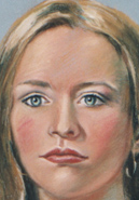 Girl in blue is a pastel painting on canson paper. It is 18 x 24 and was done during a Nashville workshop with Daniel Greene
