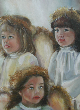 Children’s Choir is an oil painting on a 16 x 20 canvas