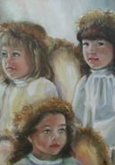 Children’s Choir is an oil painting on a 16 x 20 canvas