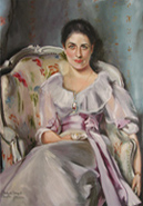 A study by Christine Pilkinton of John Singer Sargent’s Lady Agnew of Locknaw, 1892, John Singer Sargent was regarded as “the greatest virtuoso of the paintbrush in the history of American art.”  Sargent’s original painting hangs in the National Gallery of Scotland. 
